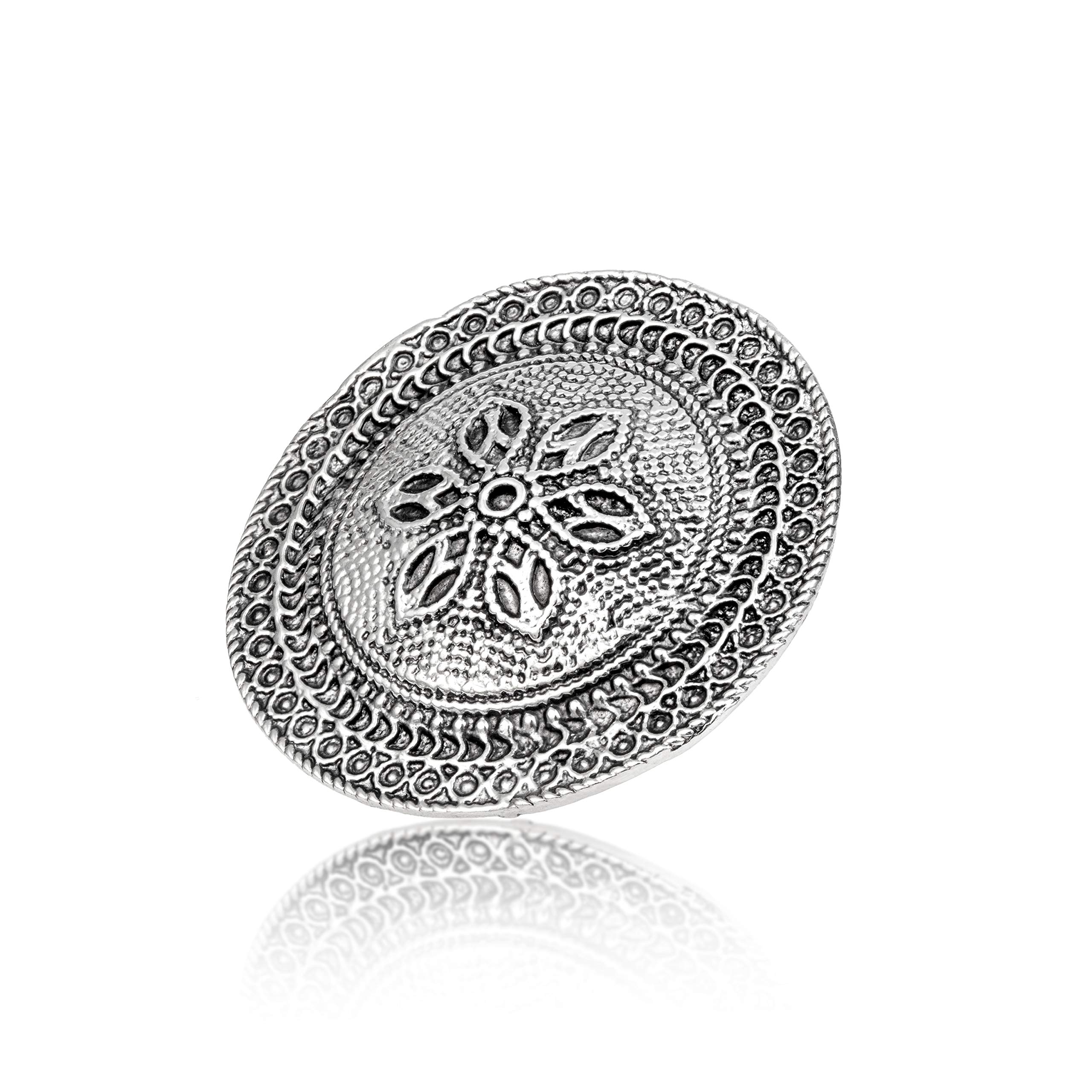 ASMITTA Oxidised Silver Adjustable Finger Ring for women and Girls (B08L693NVT) Amazon Price History, Amazon Price Tracker