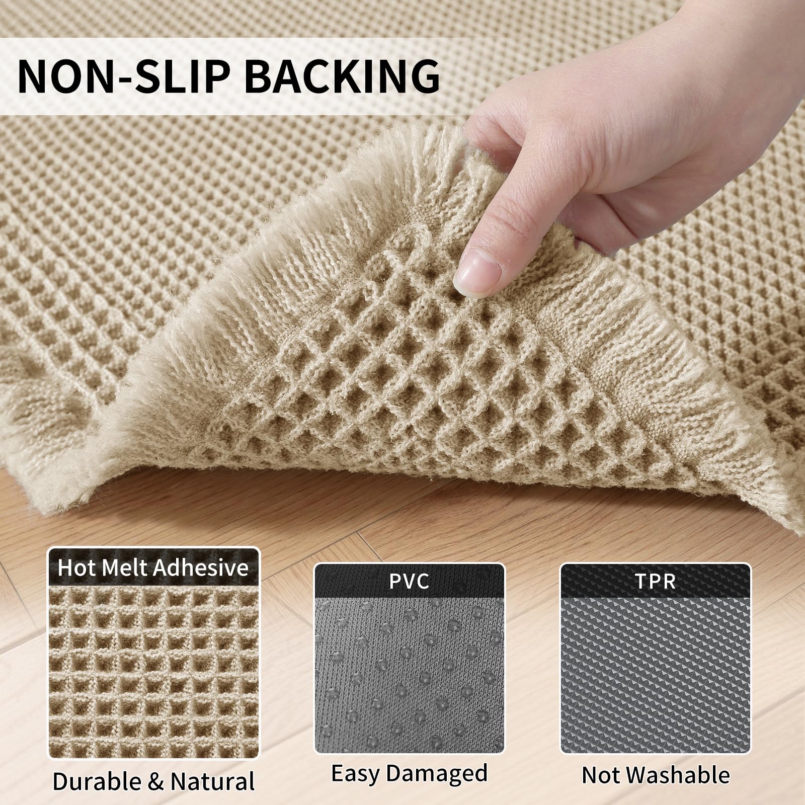 Tapis De Bain Antiderapant 50x80cm Absorbant l'eau Lavable en Machine Marron