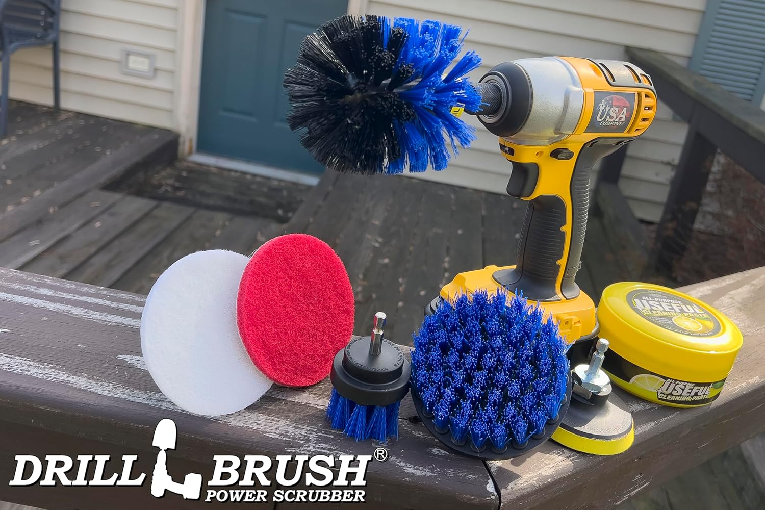 Medium Stiffness Durable Blue Nylon Bristle Brush Set for Pool, Aquarium, Boat Deck & Fish Tank Cleaning - Ideal for Marine Vehicles, Yacht, Hydroplane, Windsurfing, Raft, Canoe, Kayak, Paddleboarding