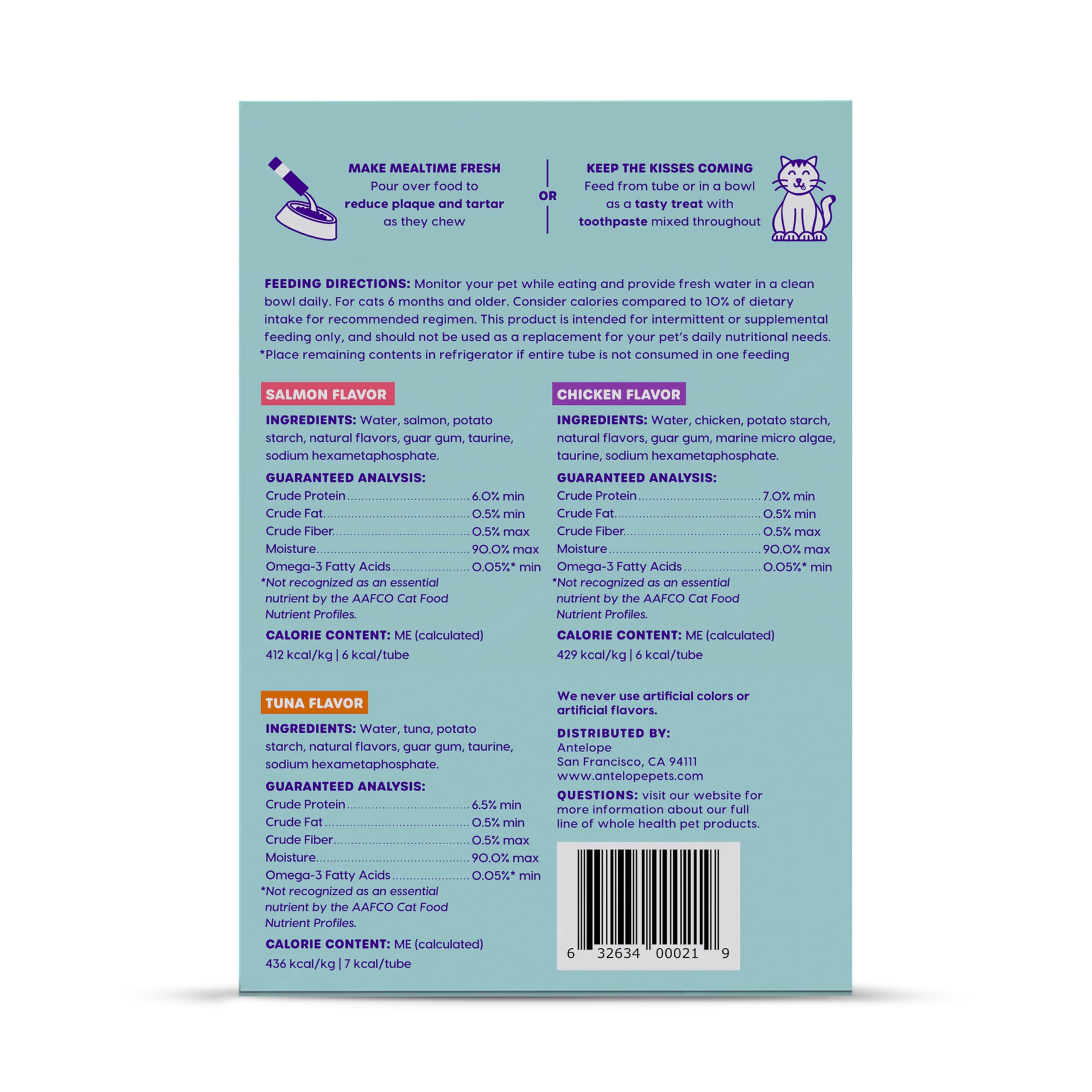 Ark Naturals, Kiss Me-Ow Lickable Variety Pack, 21 x 0.5 oz Assorted Tubes - image 2