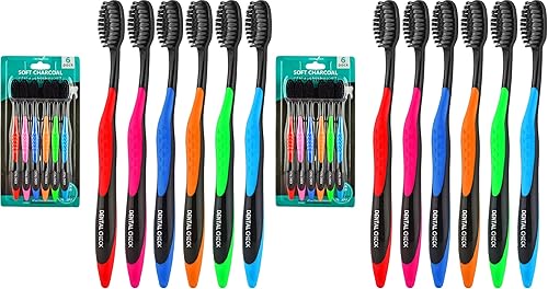 Miniatura 7 de Dental Check - Paquete de 6 cepillos de dientes solución natural de blanqueamiento dental cerdas ultrasuaves para el cuidado dental cerdas en ángulo