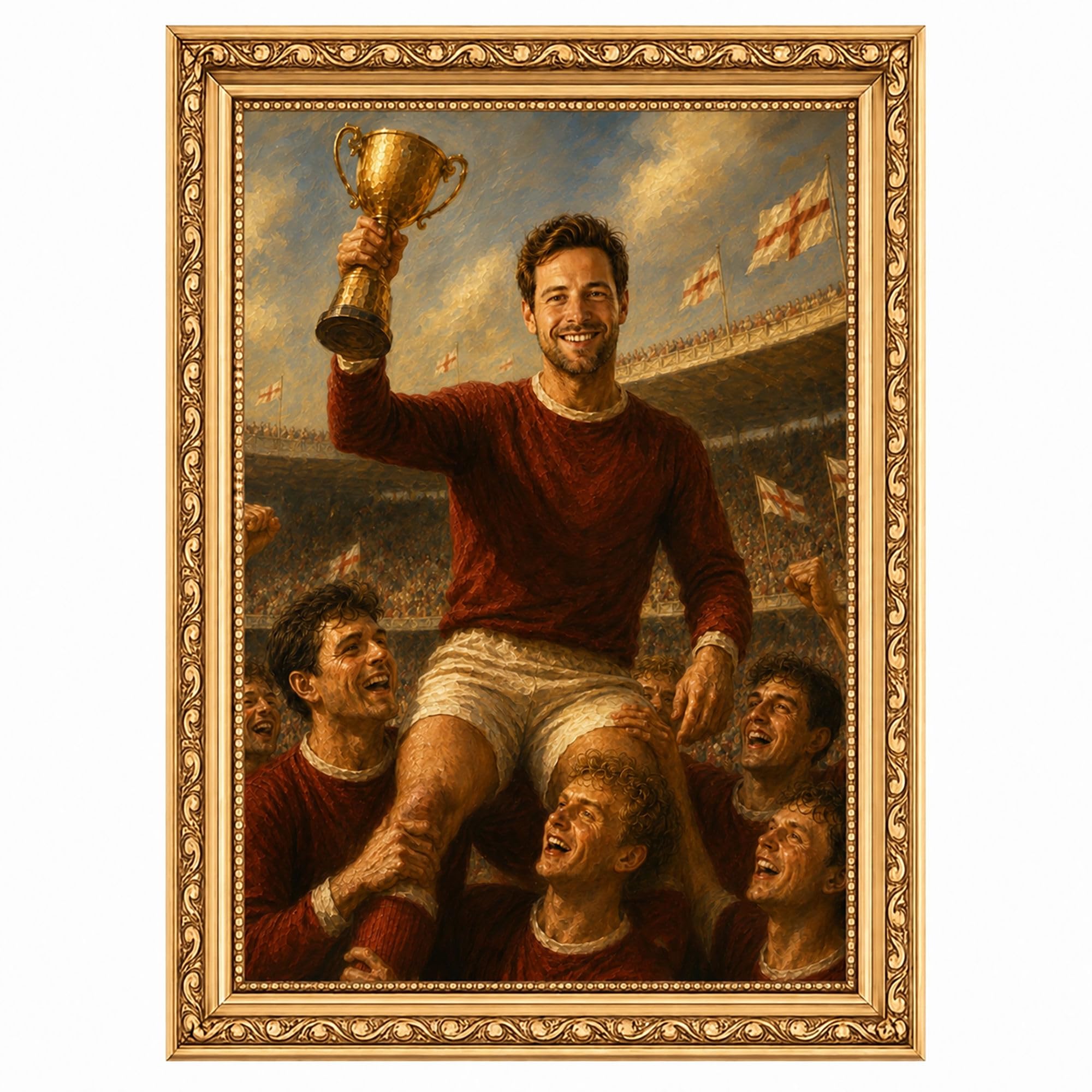 Custom Sports Portrait for Dad – Personalised Football, Rugby, Racing, Golf, Fishing, Boxing, MMA or Darts Print from Photo | Father’s Day Gift for Sports Fans | Birthday Gift | Add Frame & Gift Wrap
