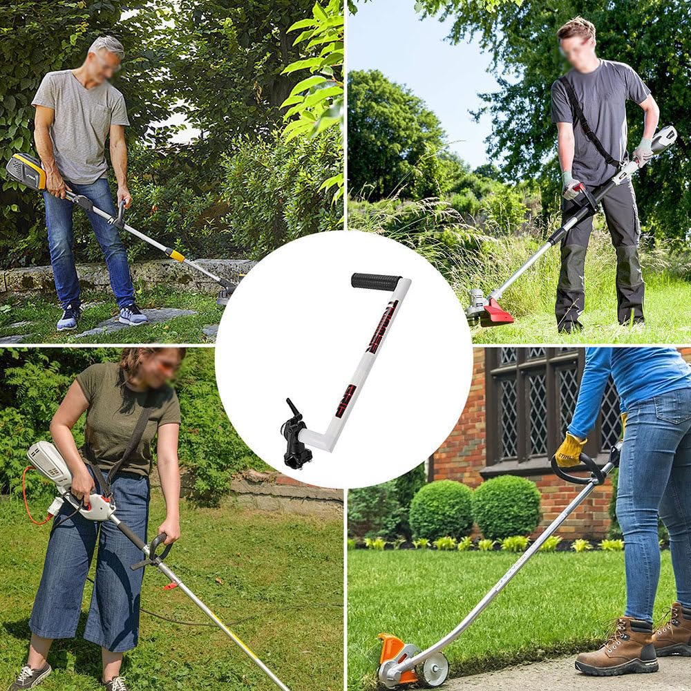 Mango Mejorado para Desbrozadora, Mango para Desbrozadora De Hilo, con ArnéS para El Hombro, EmpuñAdura ErgonóMica para La Espalda, ExtensióN del Mango para Desbrozadora