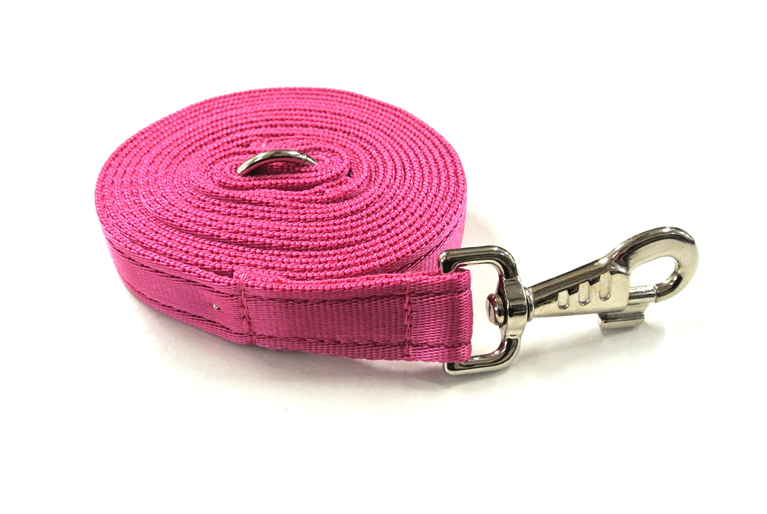 10ft 3m Horse Lunge Line Large Dog Training Lead Large 25mm Cushioned Webbing And Heavy Duty Fluted Trigger Clip In (Cerise) โ image 1