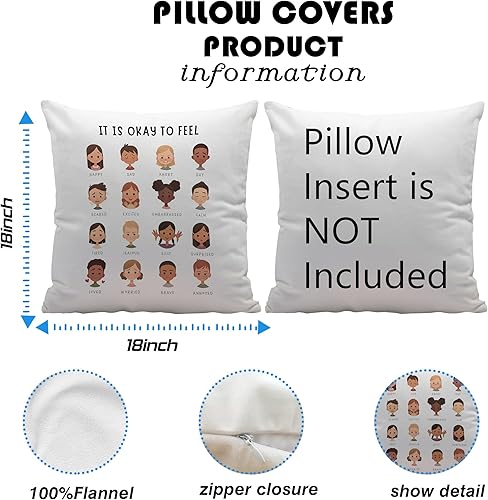 Miniatura 5 de Mental Health It is Okay to Feel Calming Techniques - Funda de almohada reversible para terapia de consejería escolar, oficina, decoración de