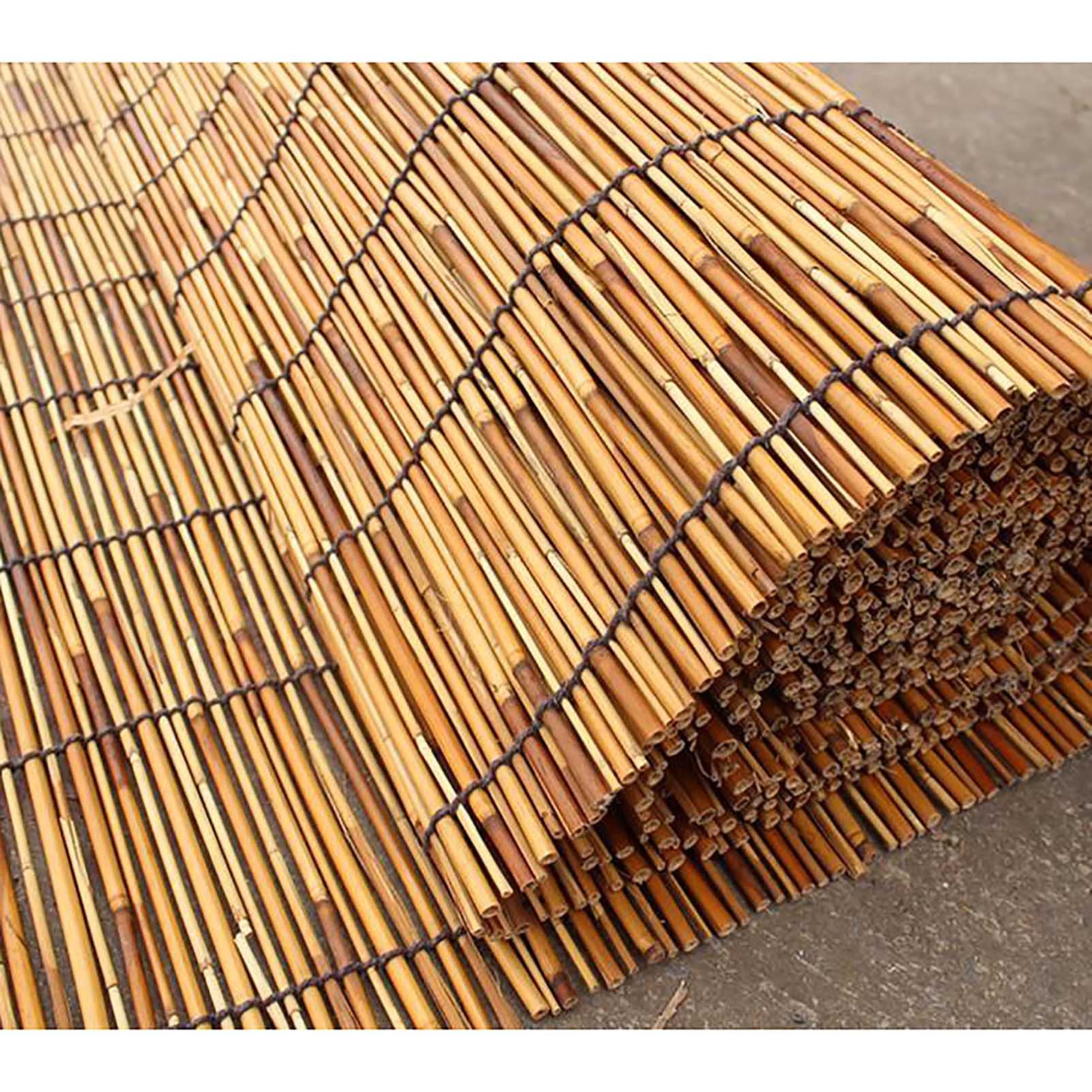 Rotolo di recinzione in bambù per la privacy, per recinzioni in bambù, per terrazza, giardino, balcone, frangivento, 90, 100, 120, 130, 140 cm