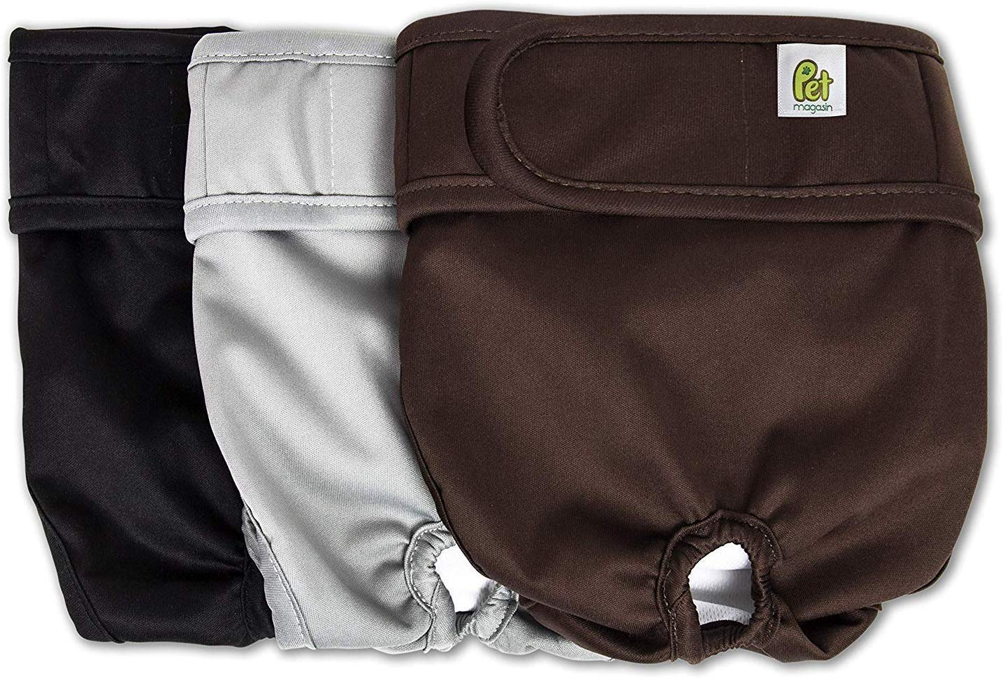 Photo 1 of Pet Magasin® Super Absorbent Reusable Dog Diapers for Females (3-Pack) - Ideal Heat Solution, Washable Doggie Diapers for Female Dog - Perfect Doggie in Heat & Period (Original, XS (10”-12” Waist))