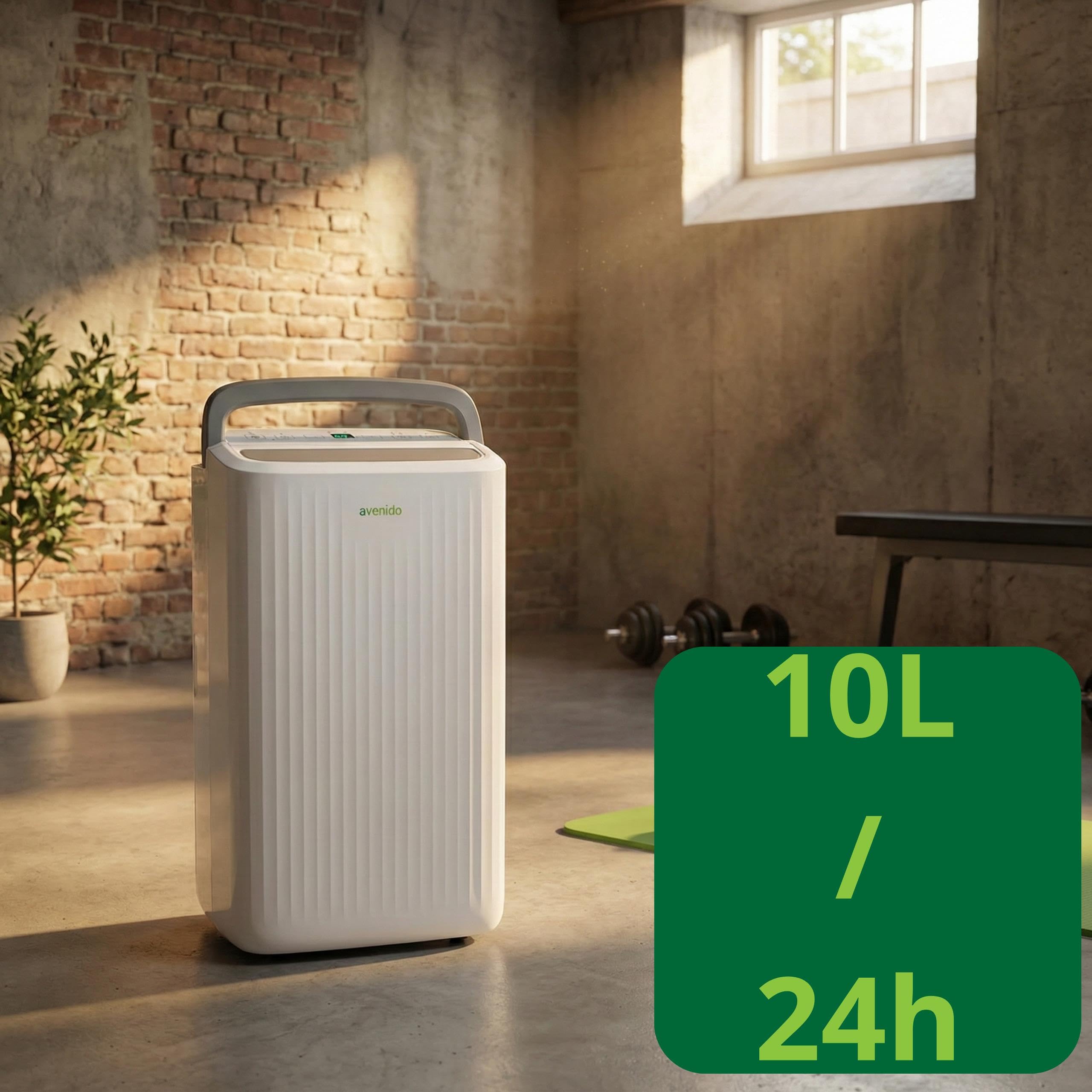 Osuszacz powietrza elekryczny z WiFi, 10L/24h, kompresorowy pochłaniacz wilgoci, do pomieszczeń ok. 60m3 (ok. 25m2), timer, 4 tryby osuszania normalny, ciągły, suszenie ubrań, cyrkulacja