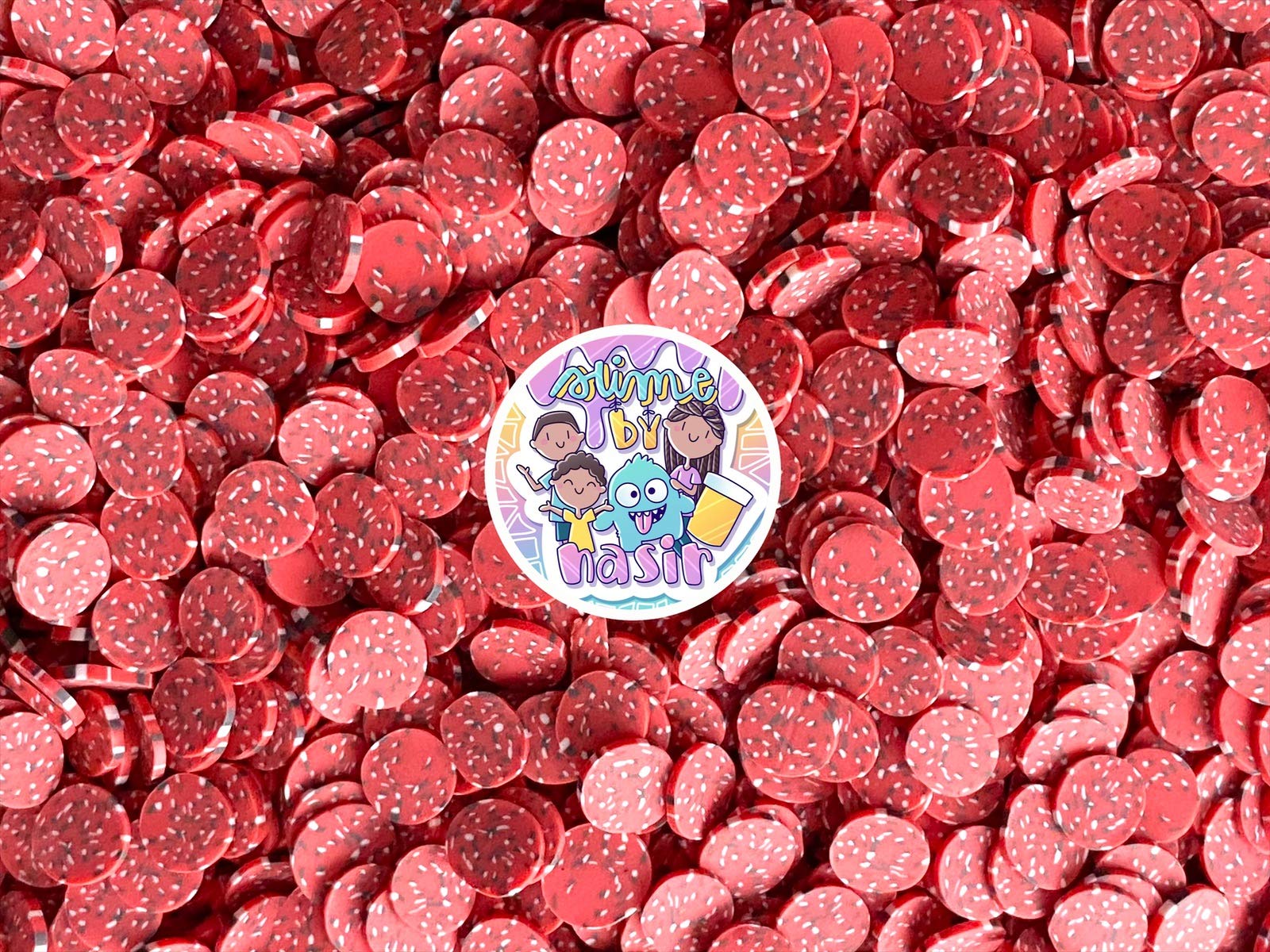 50g Pepperoni Fake Sprinkles Clay Sprinkle for Slime decoden Cookies | Fake Candy Sweets Sugar Sprinkles | DIY Polymer Clay Fimo Slice | Fake Baking Supplies | Slime by Nasir Slime Supplies