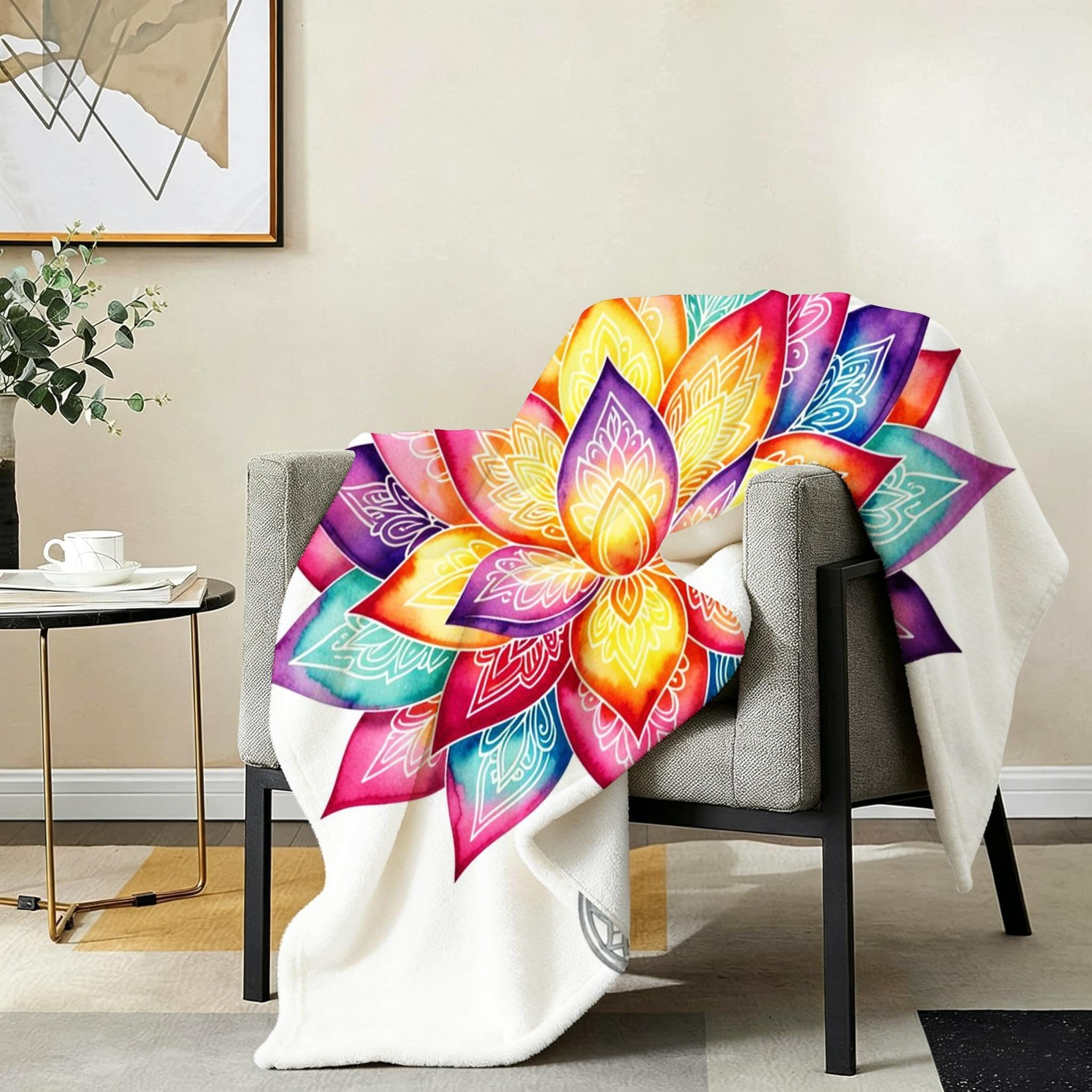 Manta Entretiempo Grande, Flores de Colores, 220x240 cm, AQ9035
