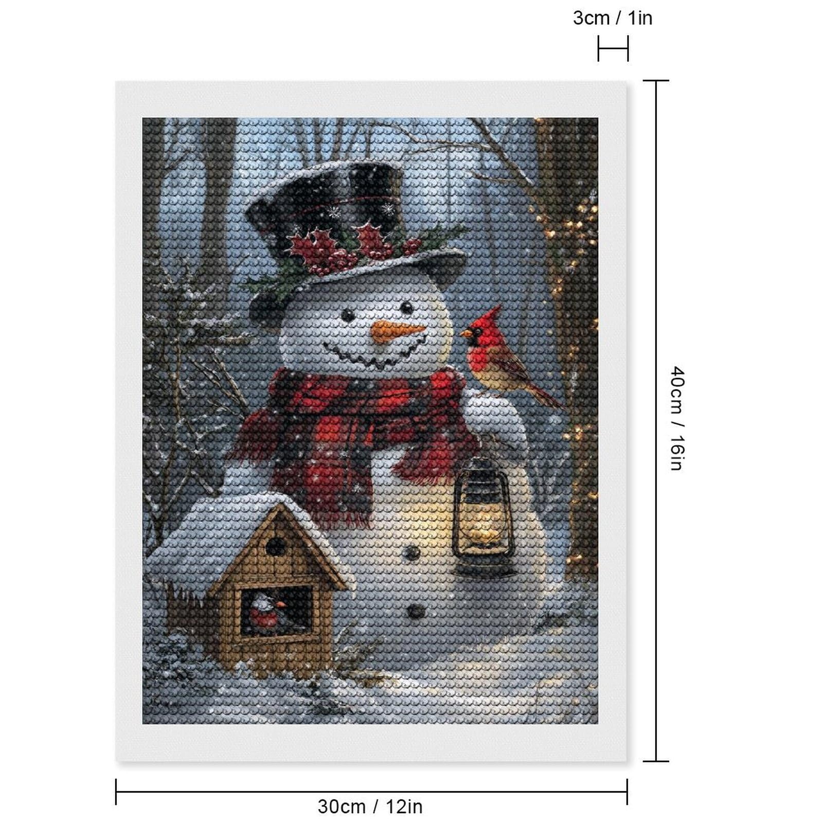 Amazon.com: Snowman Holding Lantern Diamond Drawing Art Kit for