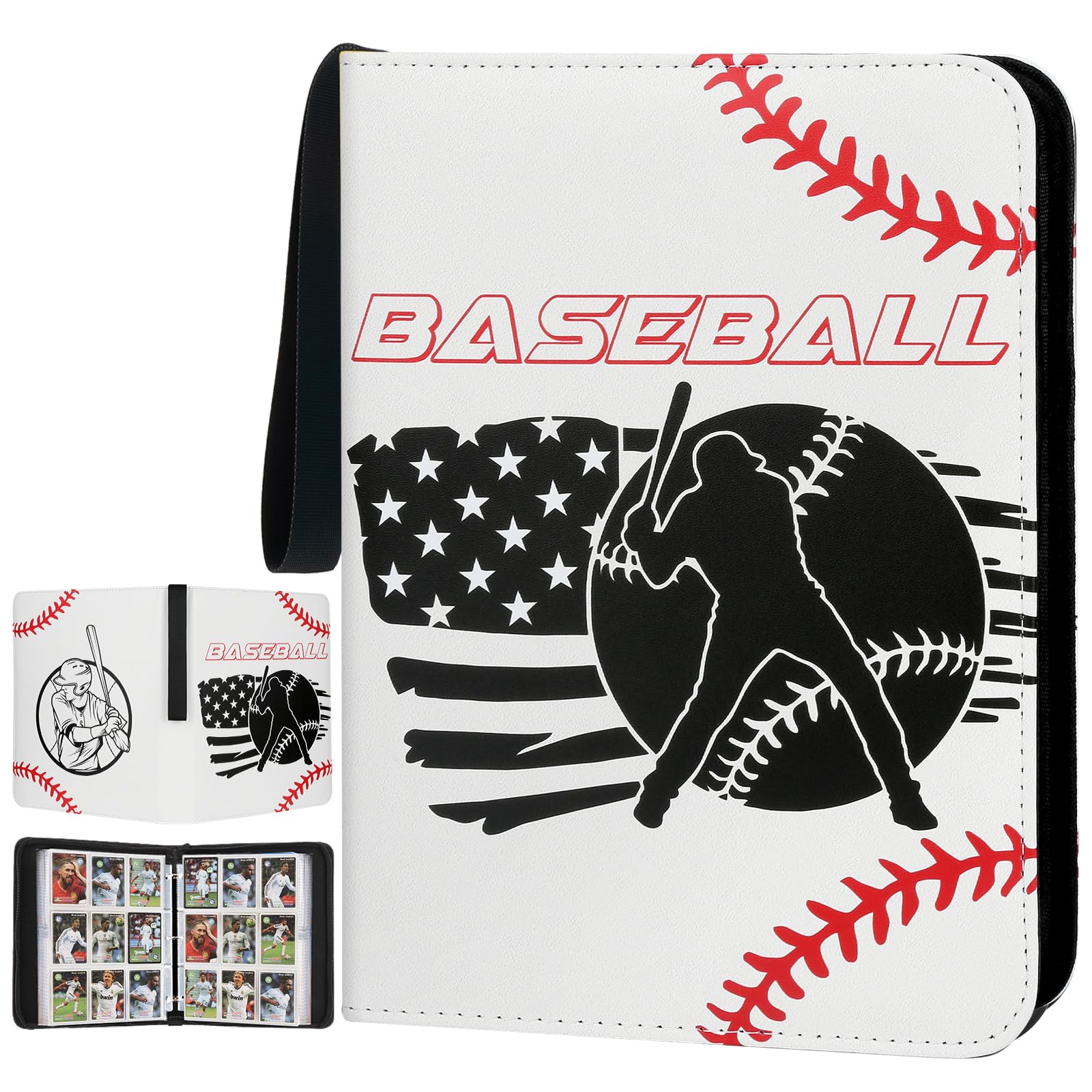 Baseball Card Binder with Sleeves, 900 Pockets Trading Card Binder,9