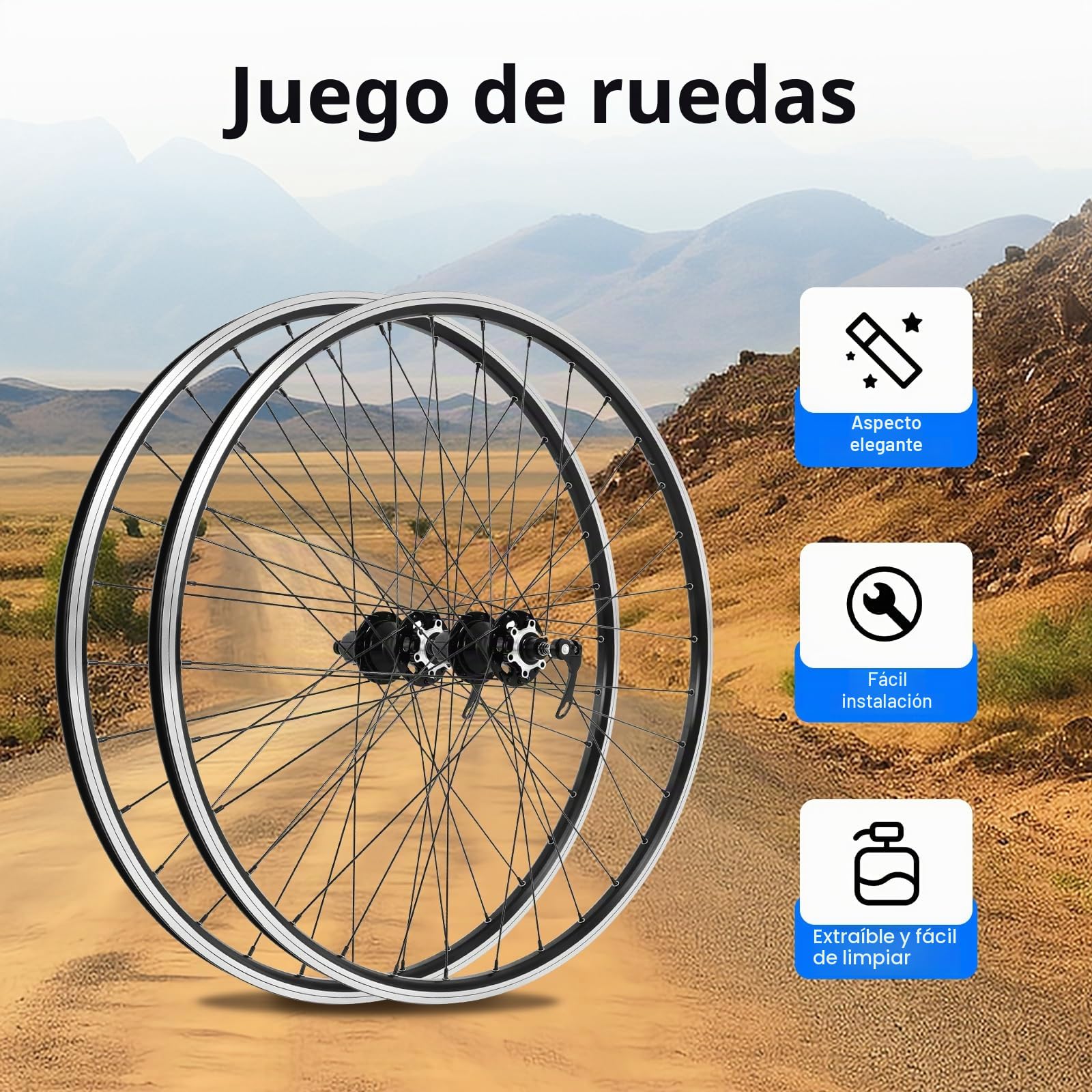 Juego de ruedas de 29 pulgadas para bicicleta de montaña, llantas de aluminio, juego de ruedas MTB, freno de disco, cierre rápido