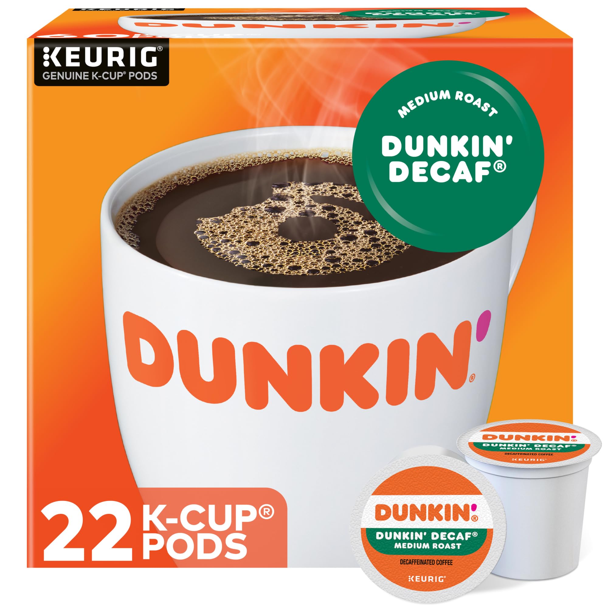 Decaf Medium Roast Coffee, 22K Cups for Keurig Coffee Makers