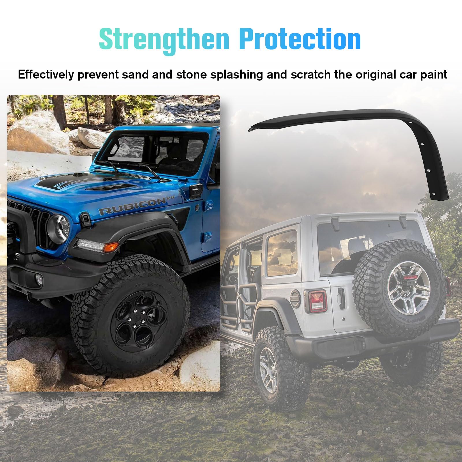 Mopar Xtreme Recon Fender Flare Extensions For The 2018-2026 Wrangler JL - View #7