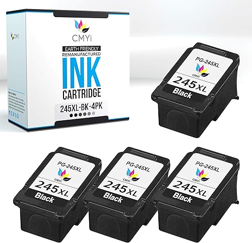 CMYi 245XL - Cartucho de tinta de repuesto negro para Canon PIXMA MG2924, MG3020, MG3022, MG3029, MG3050, MG3052, MX490, MX492, MX495, TR4500,