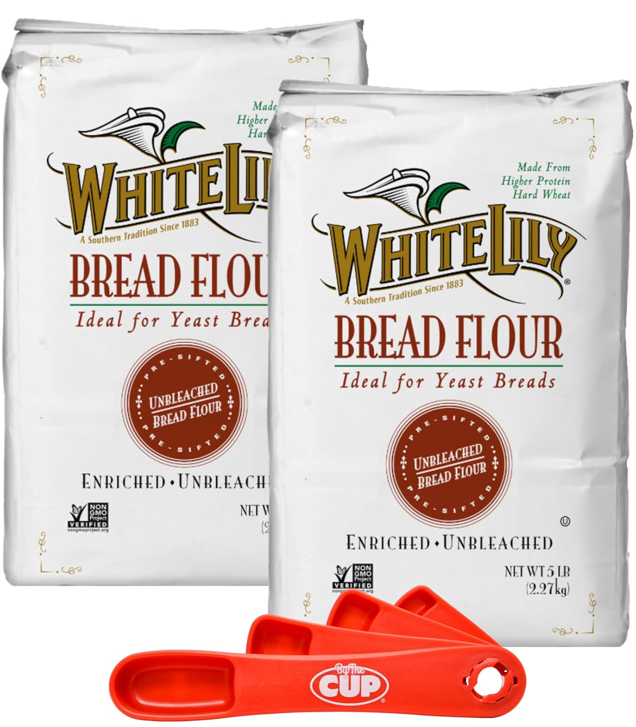 White Lily Bread Flour 5 lb Bag (Pack of 2) By The Cup