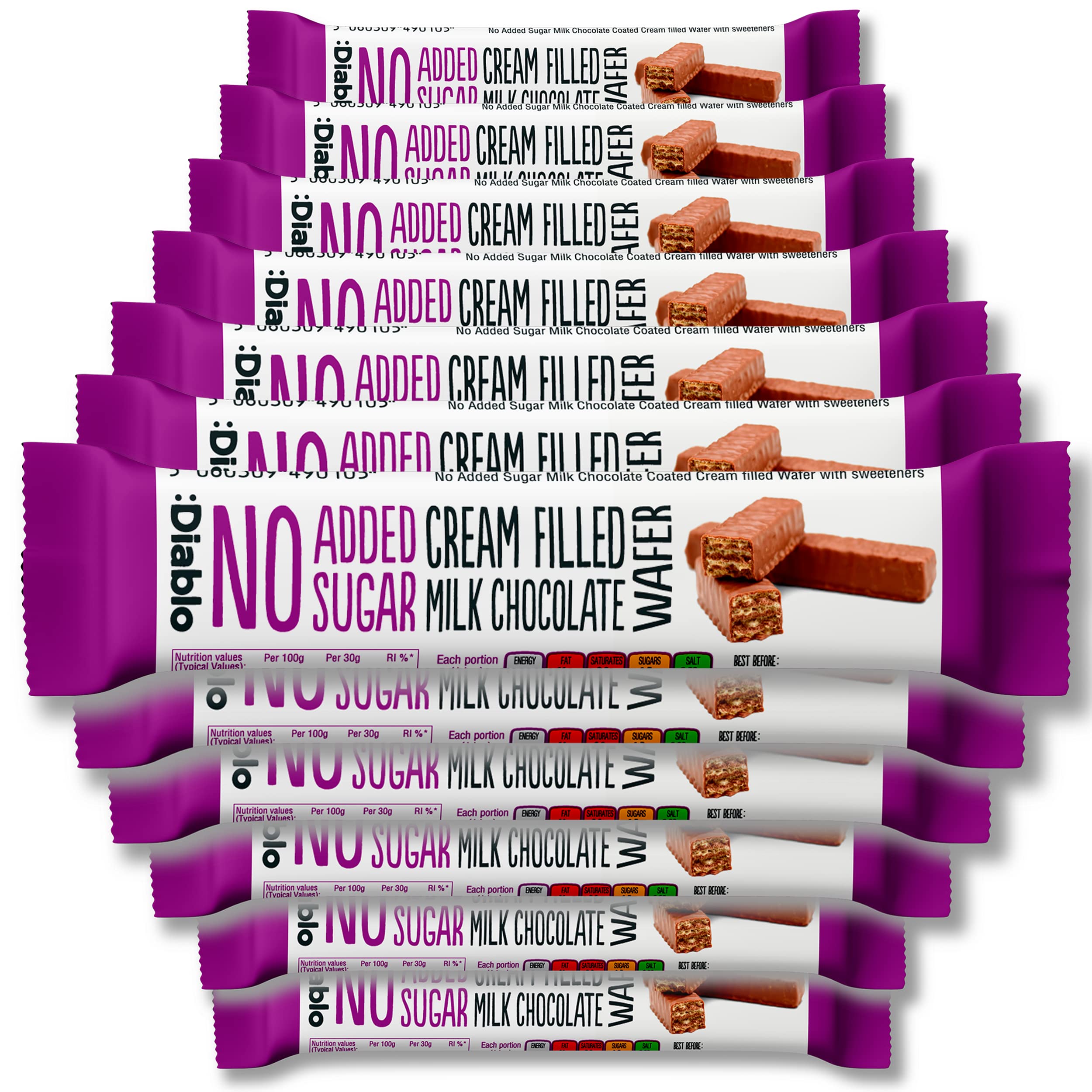 Buy Diablo Cream Filled Milk Chocolate Wafers No Added Sugar
