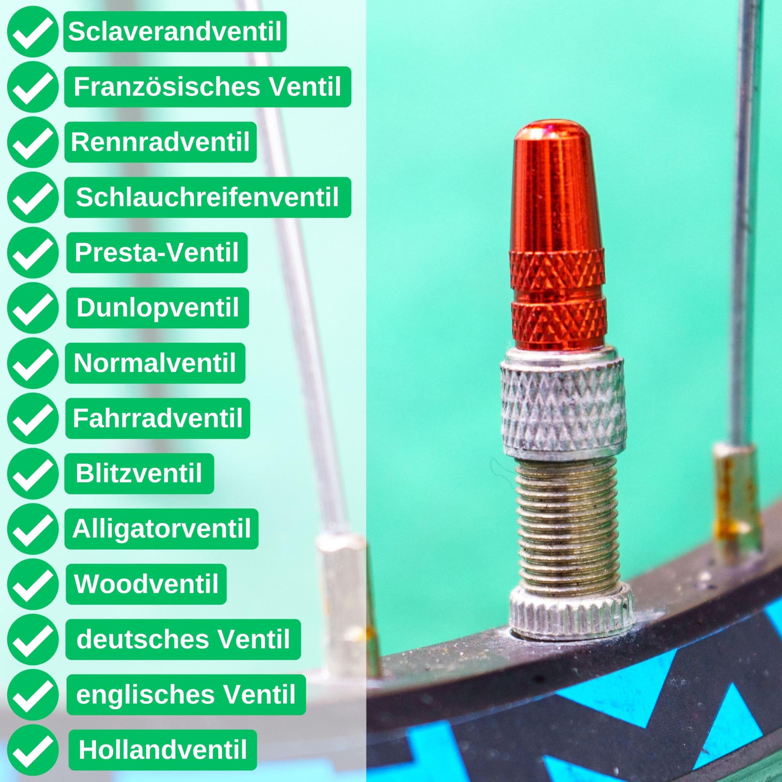 Set 6 Tappi Valvola Per Bici In Lega Alluminio - Presta, Colore Blu, Anti Polvere E Acqua - Foto 11