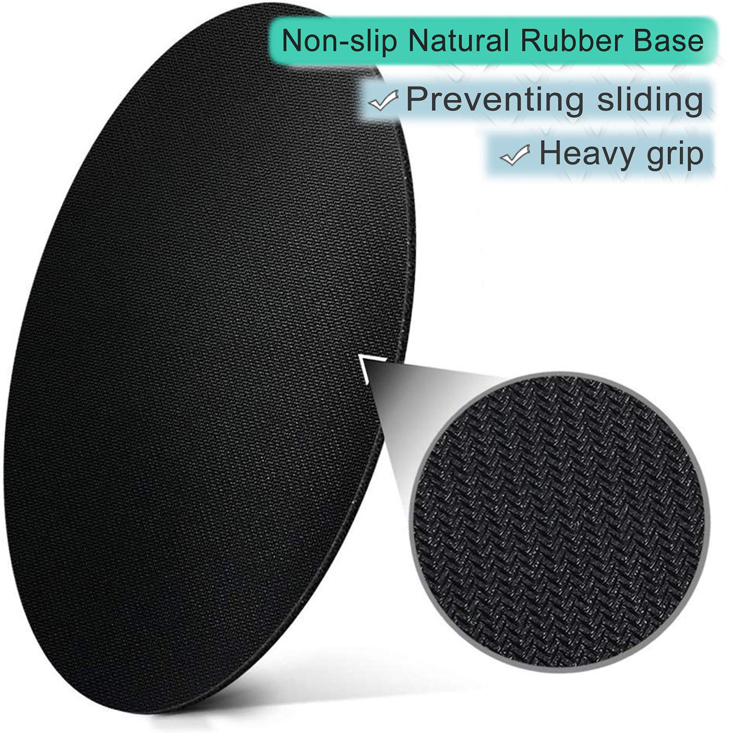 ITNRSIIET Round Mouse Pad with Stitched Edge Premium-Textured Waterproof Non-Slip Rubber Base Desktop Protection Mat Diameter 8.7 inches, Modern Marbling - 5