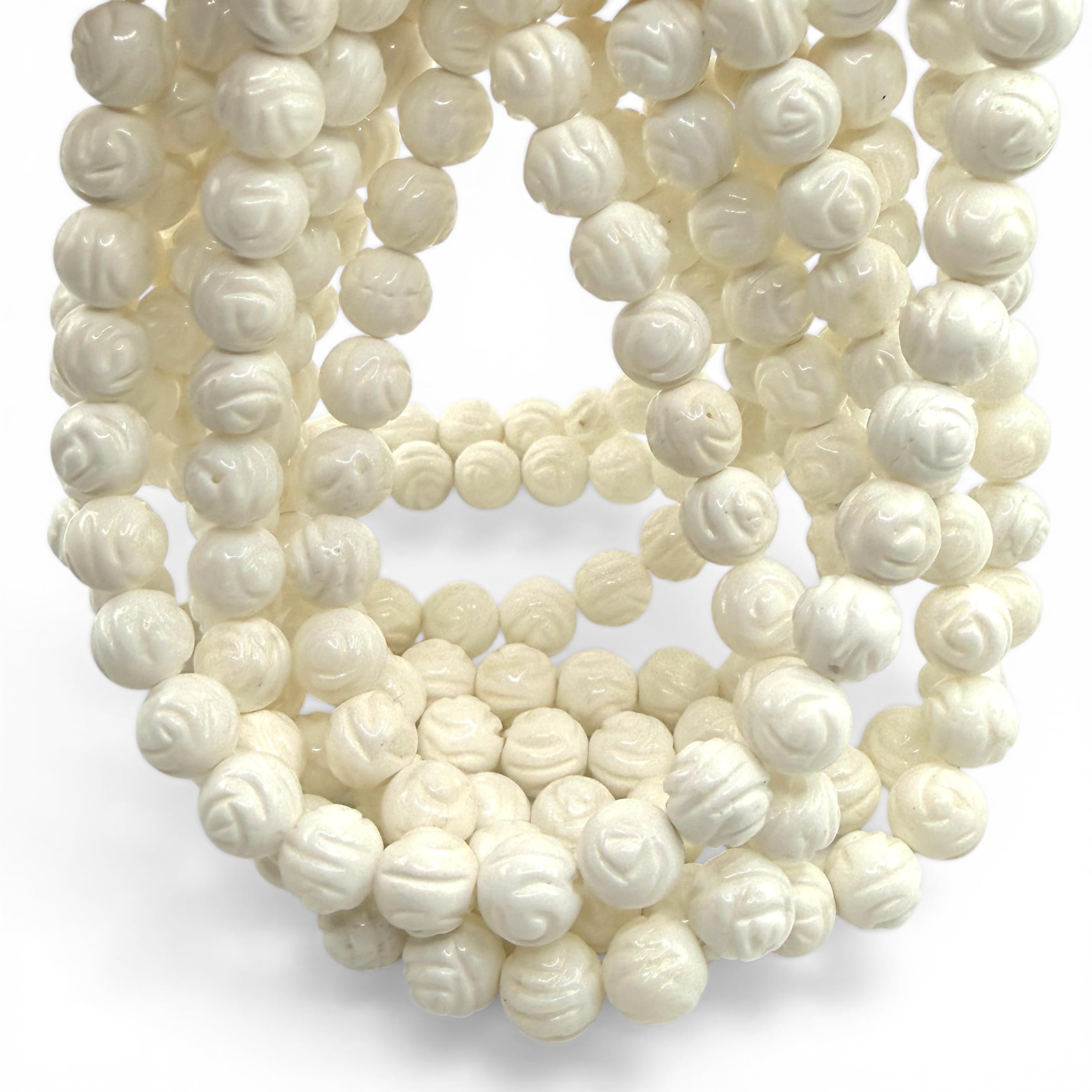 Perles en coquillage Tridacna blanc neige naturel pour confectionner un cadeau unique