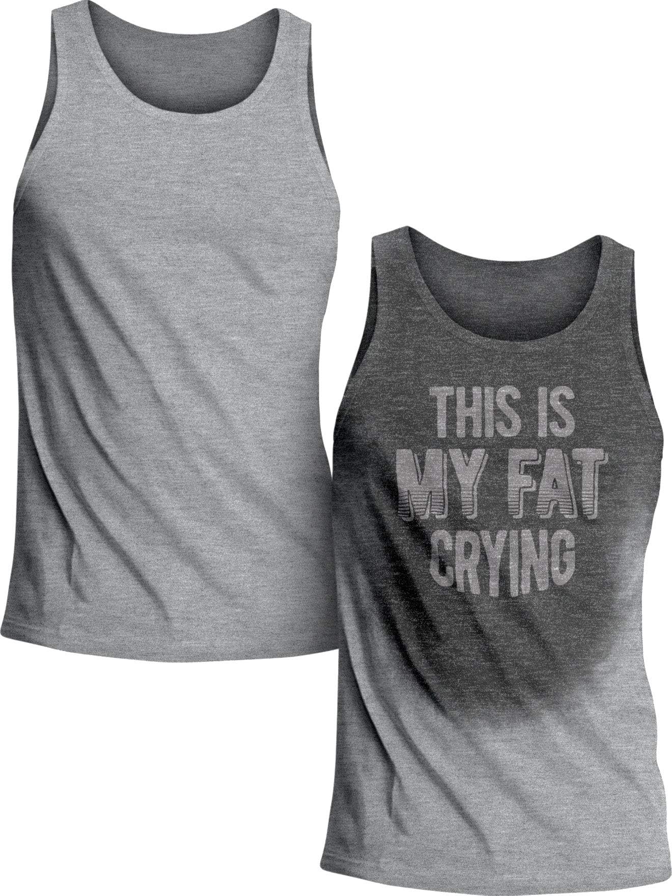 Actizio Men's Workout Shirt Sweat Activated Motivational Exercise Gym Moisture Wicking Fitness - This is My Fat Crying