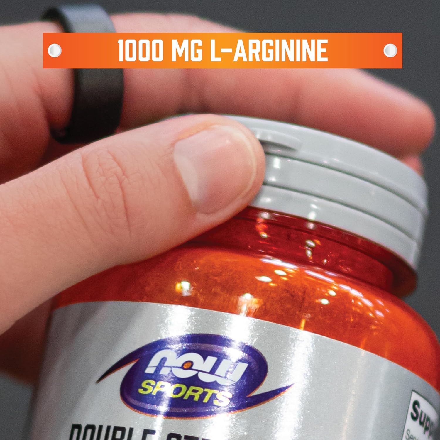 Now Foods Sports Nutrition, L-Arginine Double Strength 1000mg, Nitric Oxide Precursor, Amino Acids, 180 Tablets - Image 3