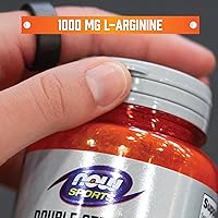 Vista 4 de Now Foods Sports Nutrition, L-Arginina Doble Fuerza 1000 mg, Precursor de Óxido Nítrico, Aminoácidos, 60 Tabletas