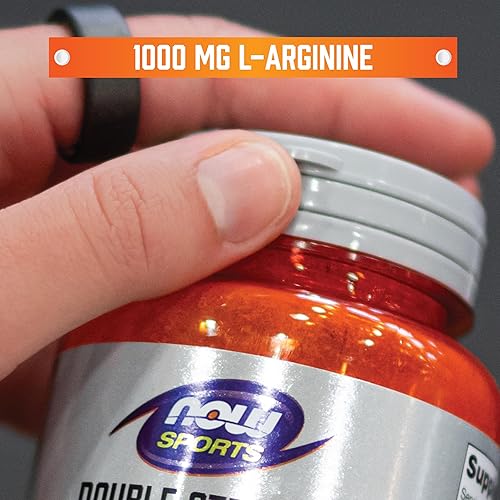 Vista 3 de Now Foods Sports Nutrition, L-Arginina Doble Fuerza 1000 mg, Precursor de Óxido Nítrico, Aminoácidos, 180 Tabletas