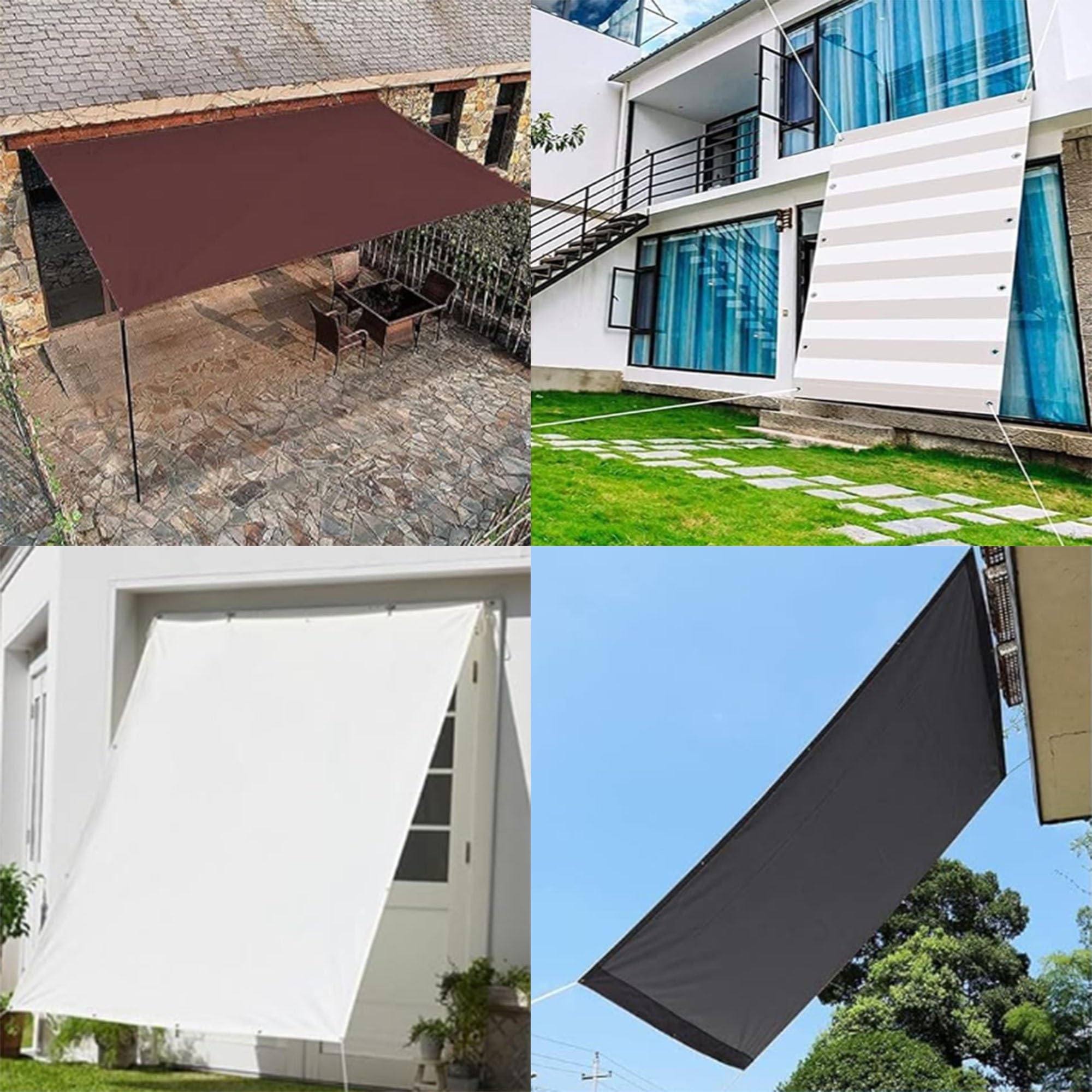 Red de Sombreo para Invernaderos 2.5 x 2.6 m Tela Resistente Al Viento Mallas de Sombreo Fijado Firmemente para Patio,Jardín, Exteriores, Terraza, Gris Claro