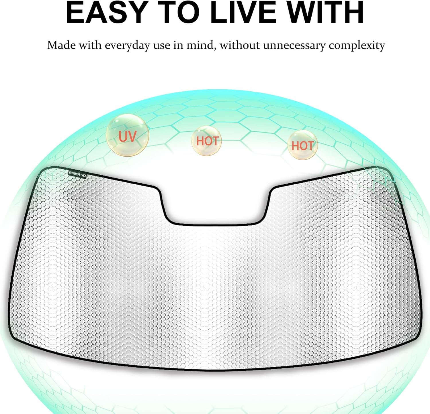 Windshield Sun Shade Compatible with Toyota Tundra (2022-2026) Foldable Windshield Sunshade for Tundra Reflective Aluminum Film Block UV Rays Protect Car Interior