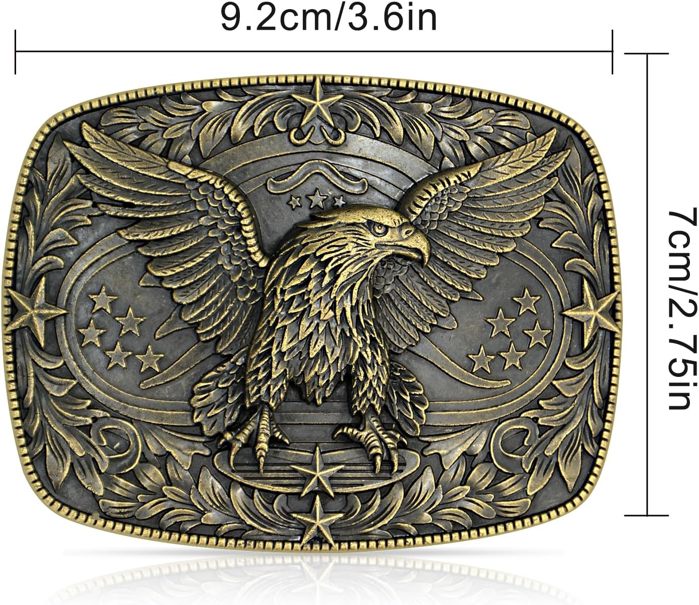Superkred Western Belt Buckles for Men - Eagle American Flag Belts Buckles for Women | Cowboy Belt Buckle - Image 2