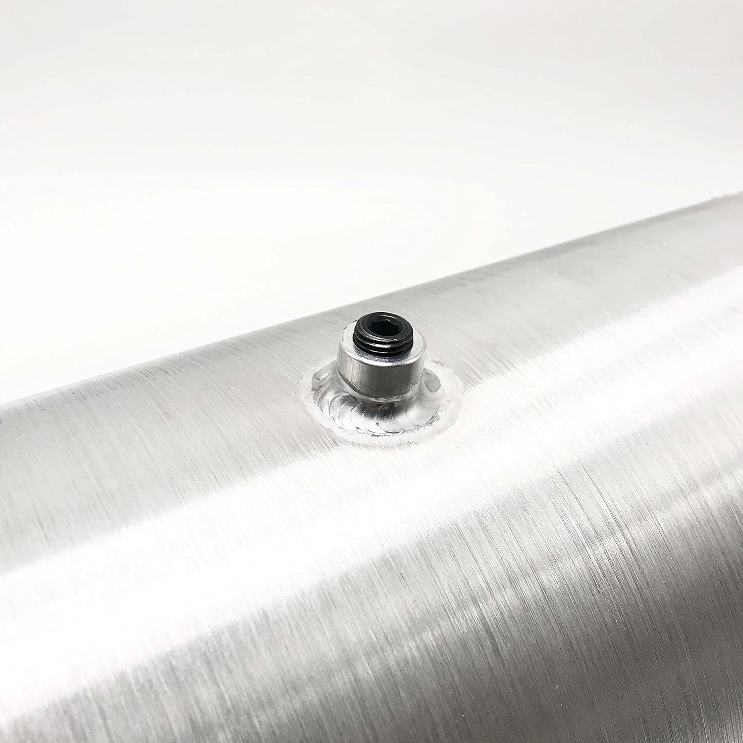 JSD 4.5 Gallons 8"x22" Aluminum Spun Round Gas Tank / Fuel Tank Center Fill 1/4"Outlet -18NPT With CAP