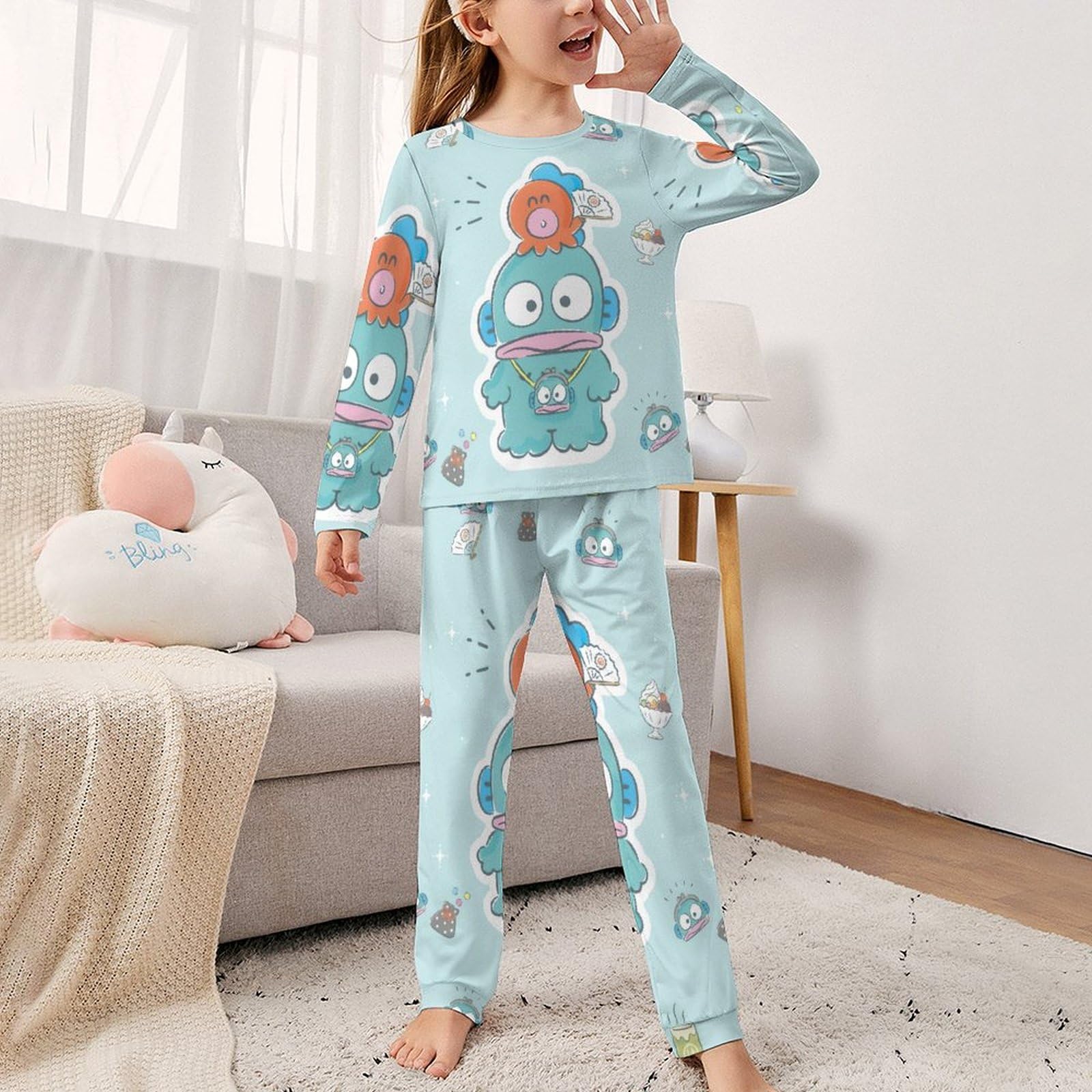 Amazon.co.jp: ハンギョドン 子供用パジャマスーツ 長袖 キッズ ルーム  