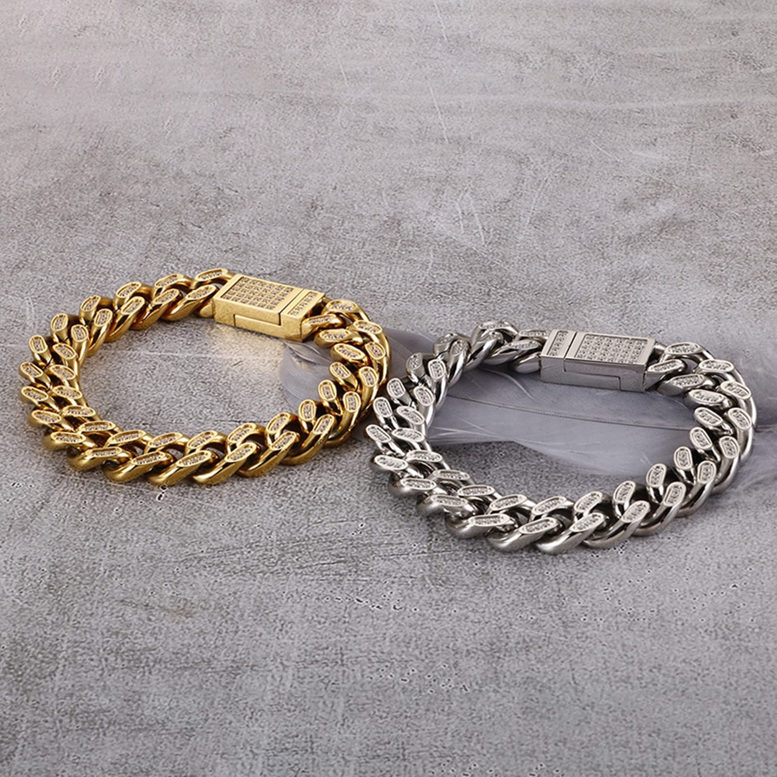 Pulseras Plata Mujer, Hip Hop Pulsera Ayuda A Domicilio Oro Regalo para el cumpleaños de San Valentin