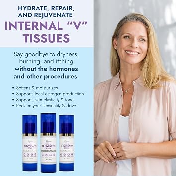Total Fem ReJuvenator Serum - Internal Vaginal Moisturizer with DHEA and Hyaluronic Acid - Hormone-Free Intimate Vaginal Support for Menopause, Postpartum and More - 30ml
