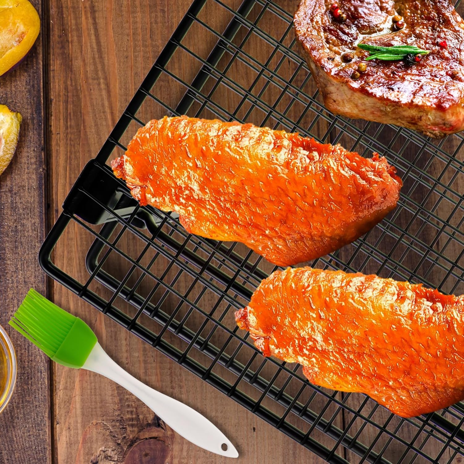 ABOOFAN Sturdy Carbon Steel Cooling Rack for Baking Cookies Pizzas Cakes Non-slip Easy Clean Random Color