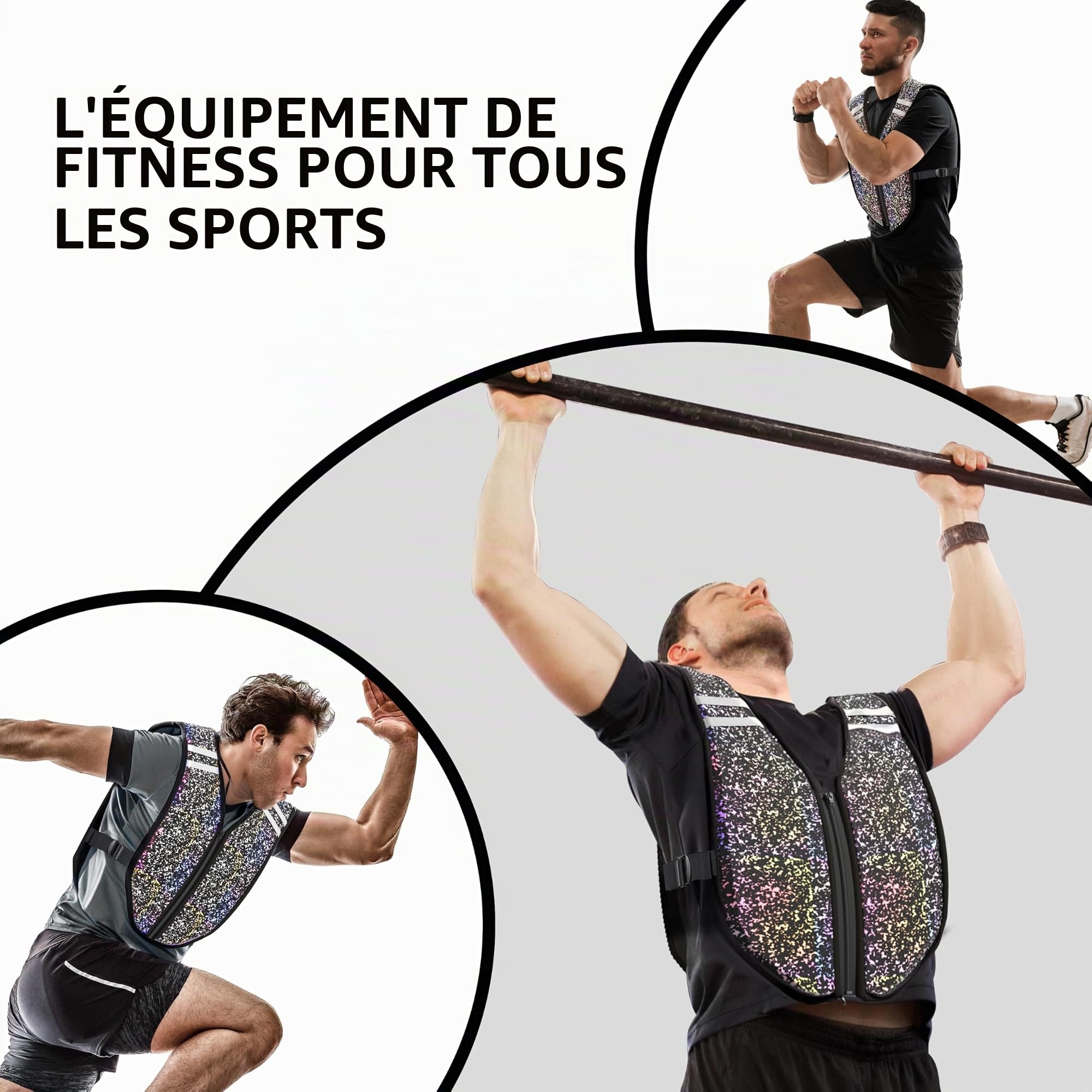 PROIRON Gilet Lesté, Lavable Gilet Réfléchissant Doux, pour Poids Entraînement Musculation Exercise, Force et Endurance, Boxe, Veste De Course Sports pour Hommes Femme, 3kg 5kg 8kg 10kg