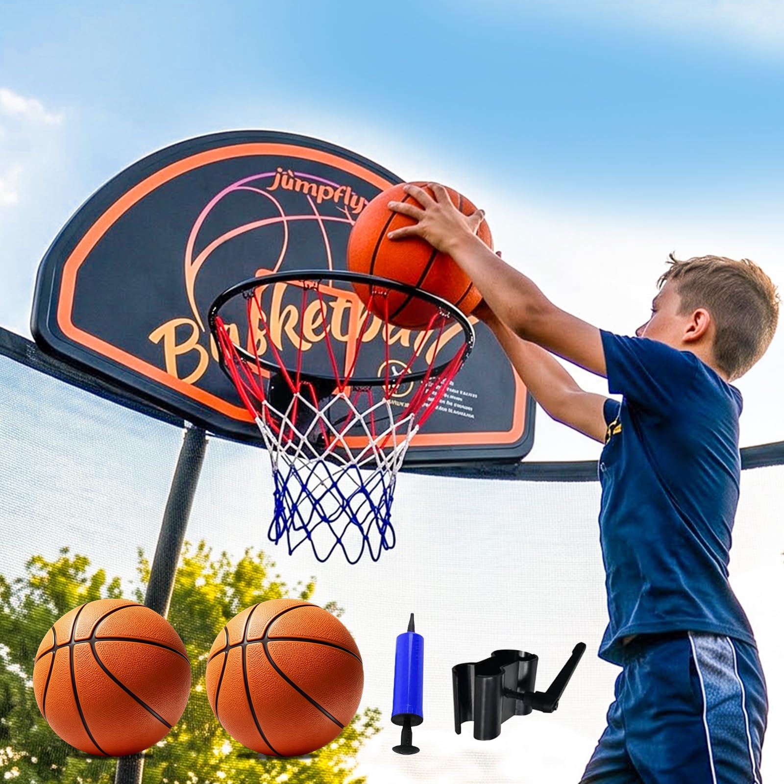 Amazon.com: Jumpfly Trampoline Basketball Hoop Attachment