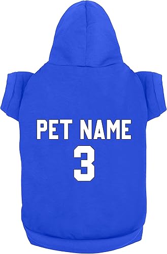 Miniatura 7 de Ropa para perro personalizada diseña tu propia sudadera con capucha para mascotas, añade número de nombre, suéter personalizado para perros