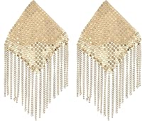 Vista 1 de MINGSEECESS Sujetador de silicona de metal dorado reutilizable para mujer, diseño de pétalos de pecho, autoadhesivas, con borla