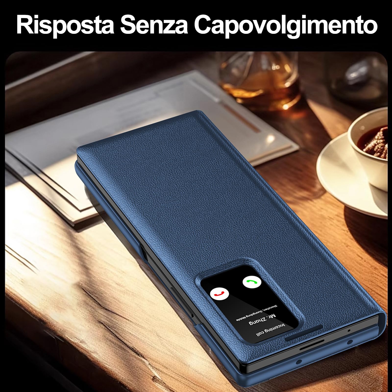 Funda para Samsung Galaxy Z Fold 8 Ultra Libro Smart View Ventana Funda