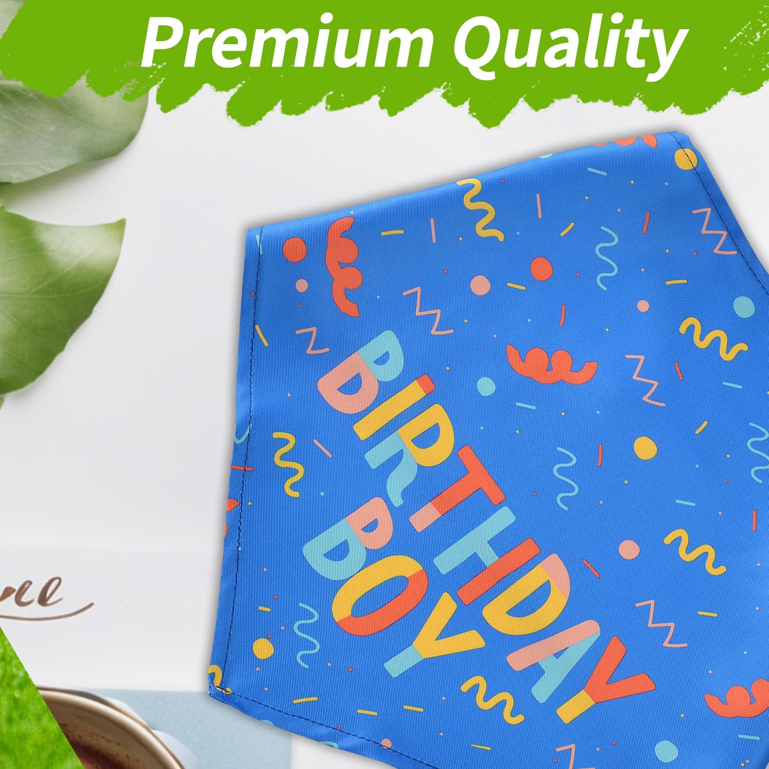 Bandana per Compleanno Cane Sciarpa Triangolare Cani Maschi Articoli Festa Animali Domestici (Blu)
