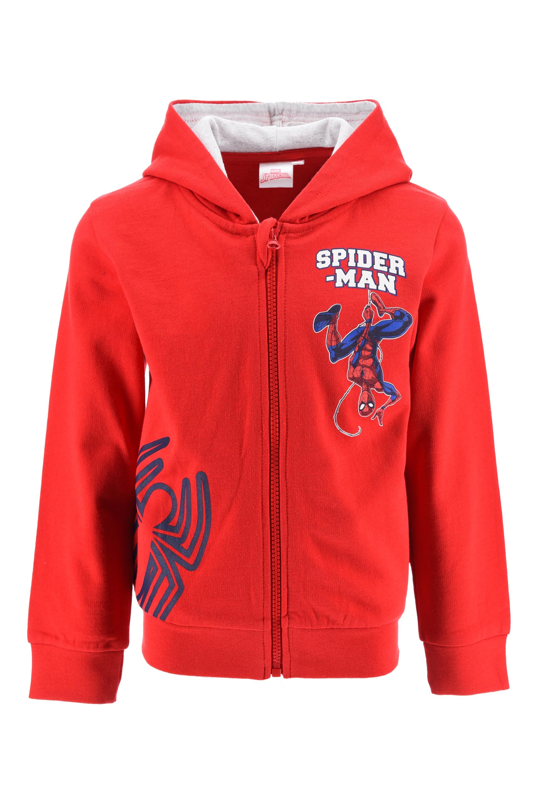Marvel Spiderman Sudadera con Capucha Niño, Sueter Sudadera Cierre Cremallera, Regalo para Niños, Tallas 3 a 8 Años
