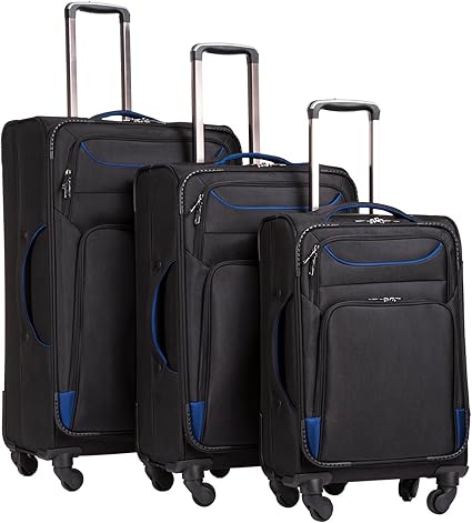 Coolife luggage 3 piece set suitcase spinner softshell lightweight Clearance