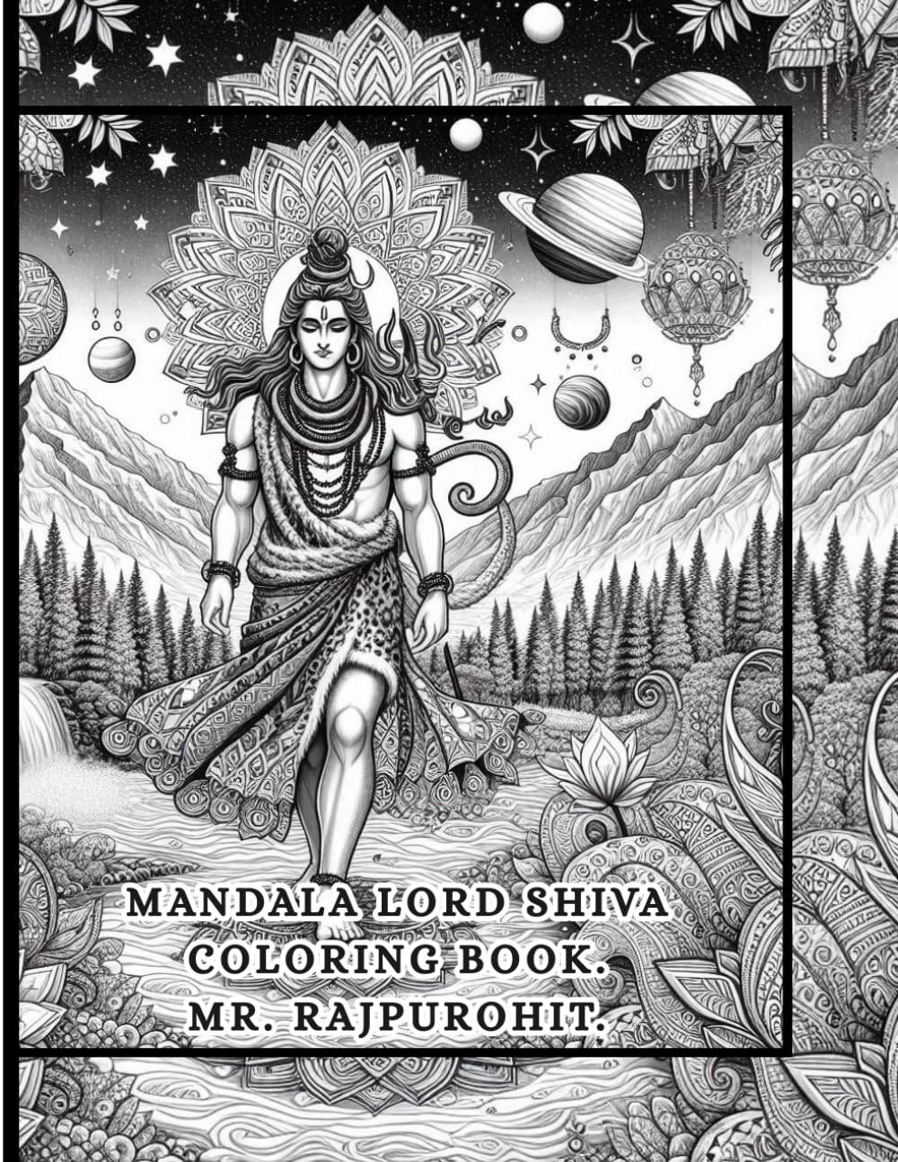 MANDALA LORD SHIVA COLORING BOOK.