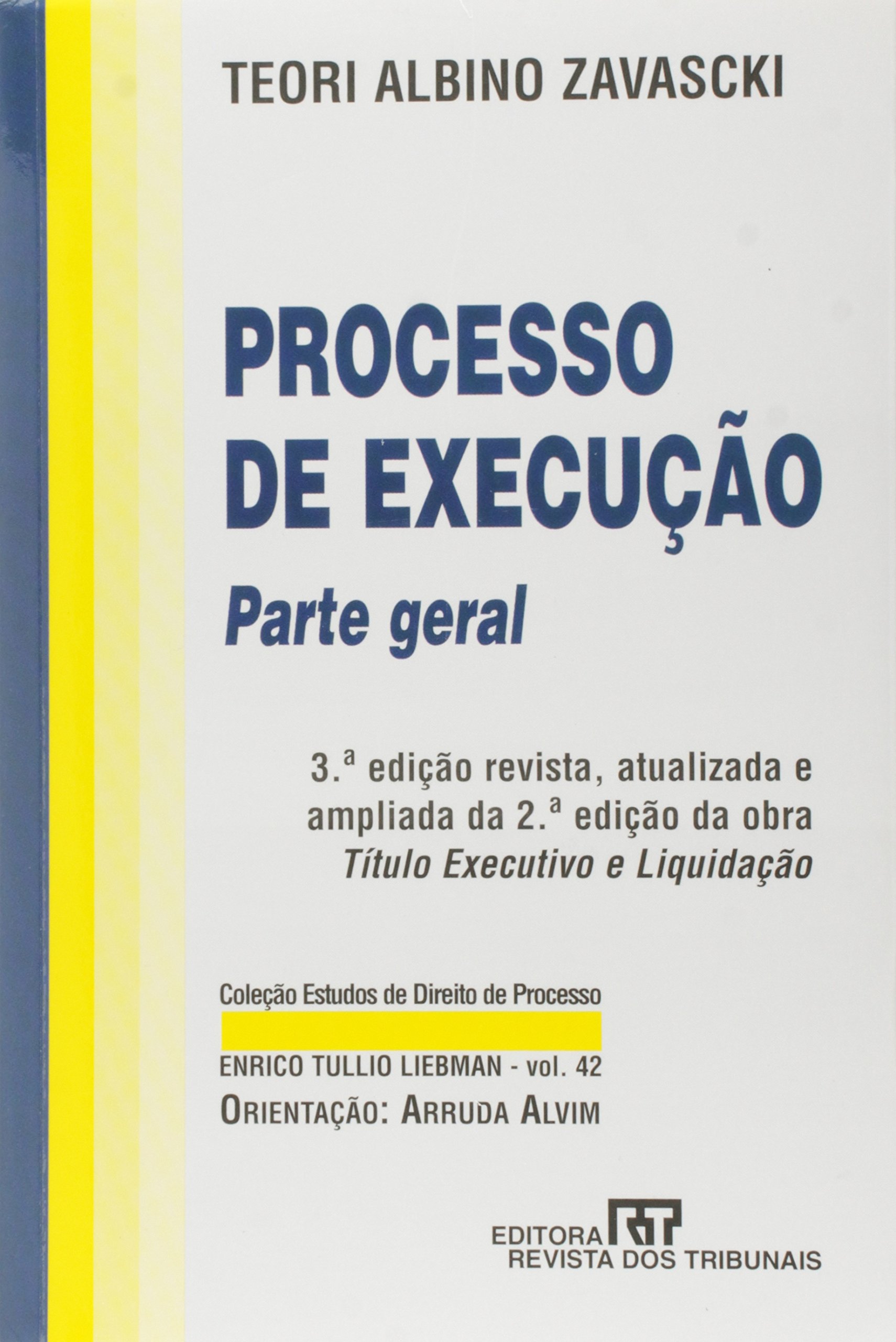 Capa de Processo de Execução. Parte Geral