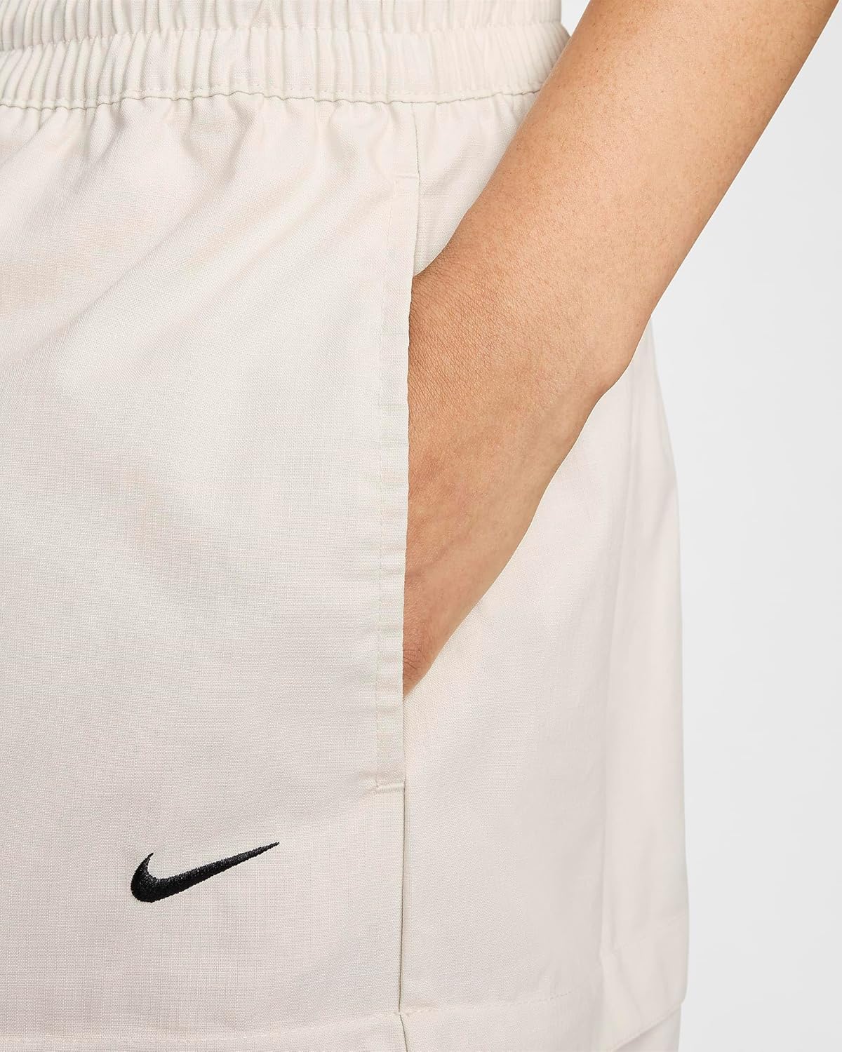 Nike Sportswear Essential Women's Mid-Rise Woven Cargo Midi Skirt, Light Orewood Brown/Black, Small