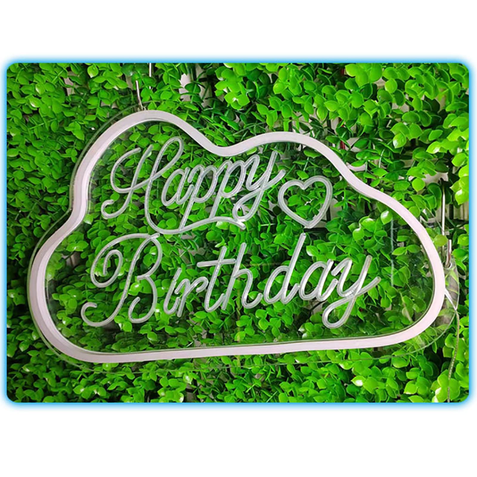 Wall Decor Neon Light|USB Powered Dimmable Creative Led Modeling Lights|Light Up Letters Neon Signs Happy Birthday Party Decor,Warm White