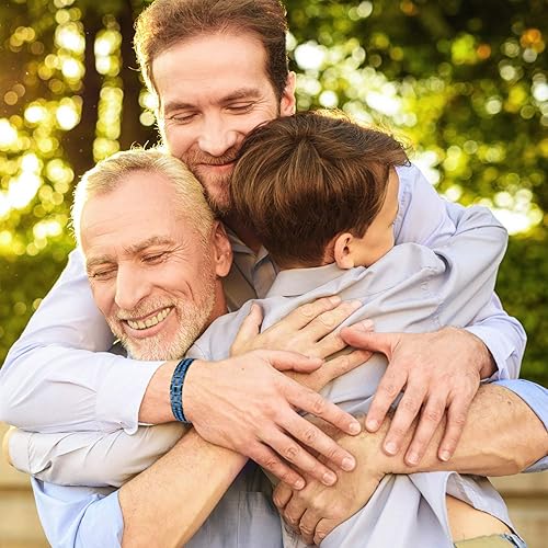 Miniatura 5 de Feraco Pulsera magnética de acero inoxidable para hombres con imanes de doble fila ajustable